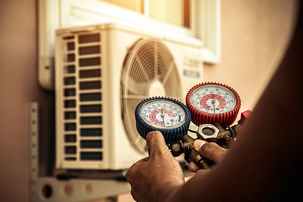 Professional Air Conditioning Service technician working in Midland, VA